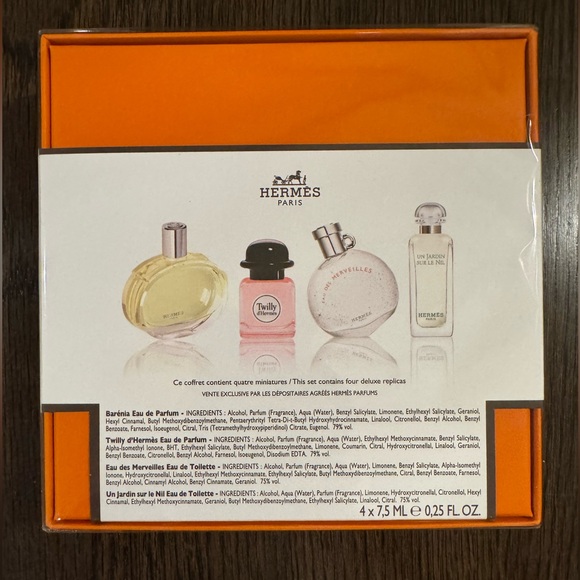 Hermes Women's Perfumes Discovery Set - Orange and White NEW IN BOX 4 Mini Set - Picture 2 of 9